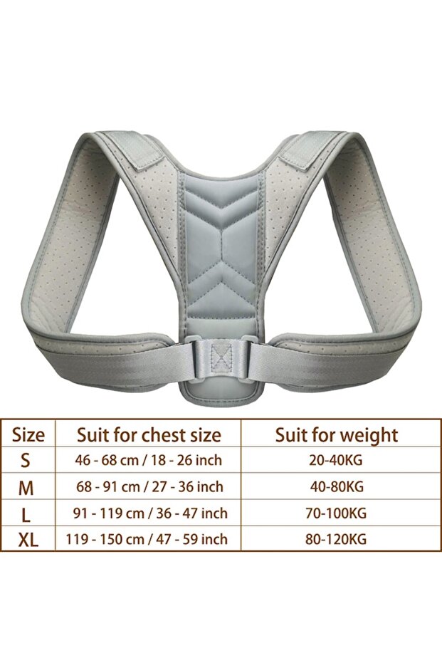 Adjustable back support, nylon, gray, size S - 2