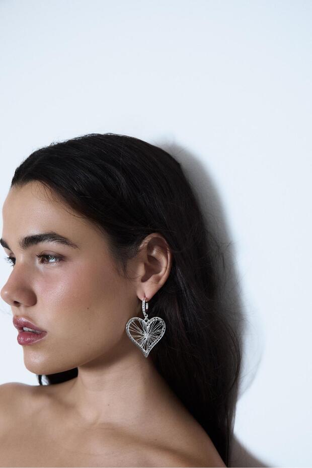 Metal kalp küpeler - 2