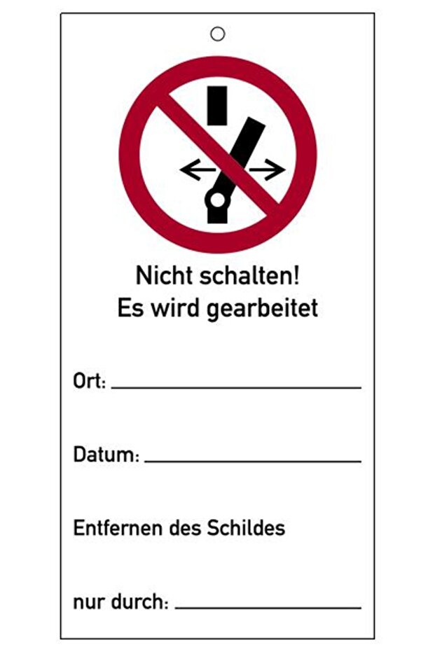 Warning label "Do not switch" - 1