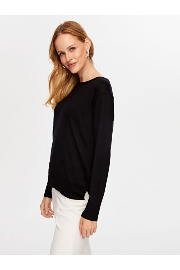 Bisiklet Yaka Basic Triko Bluz W26TRB021 - 3