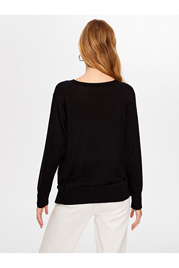 Bisiklet Yaka Basic Triko Bluz W26TRB021 - 4