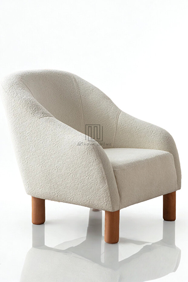 Bouclé Bohem Model Koltuk Takımı 3+3+1+1 Ekru Renk - 8