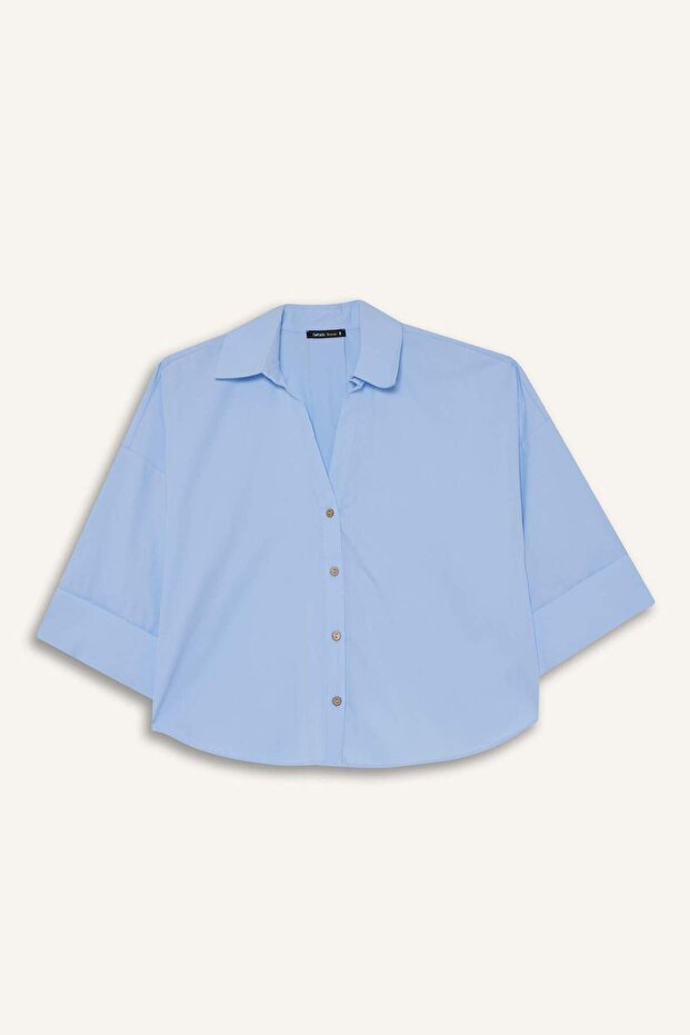 Poplin Uzun Kollu Gömlek G3163AX25AU - 1