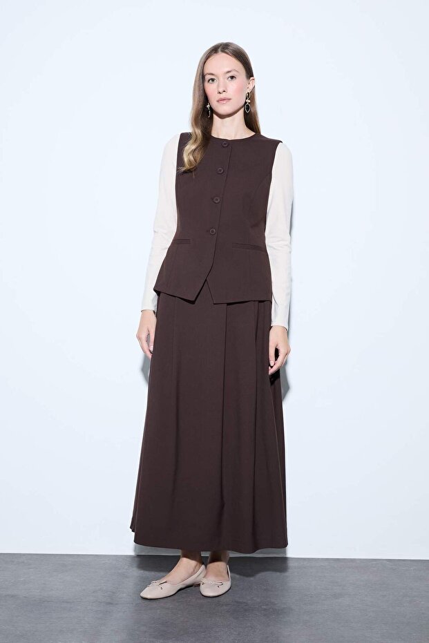 Pleated Maxi Skirt G2700Ax25Au