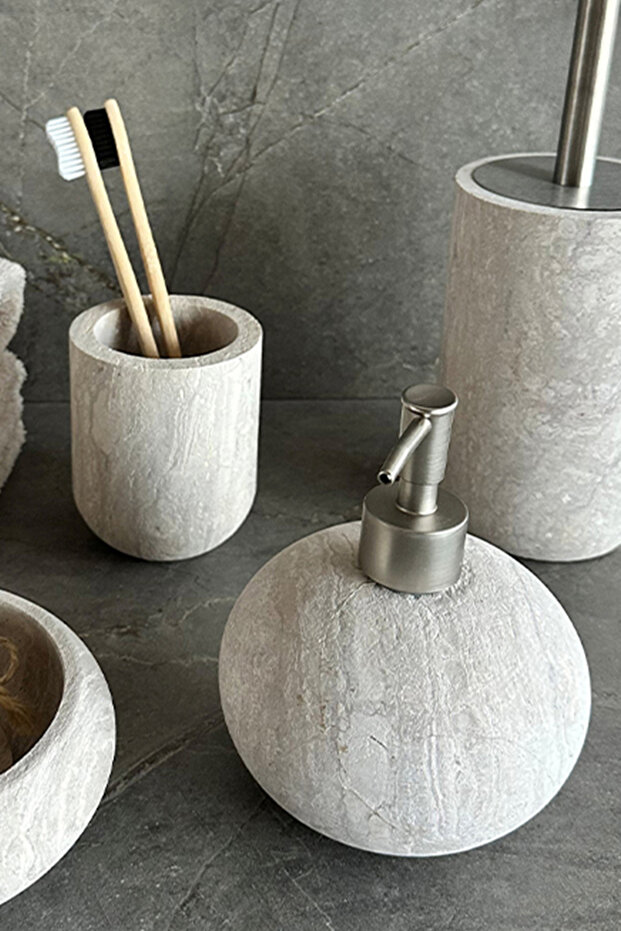 Bella Vita Banyo Seti 4 Parça - Bej - 6