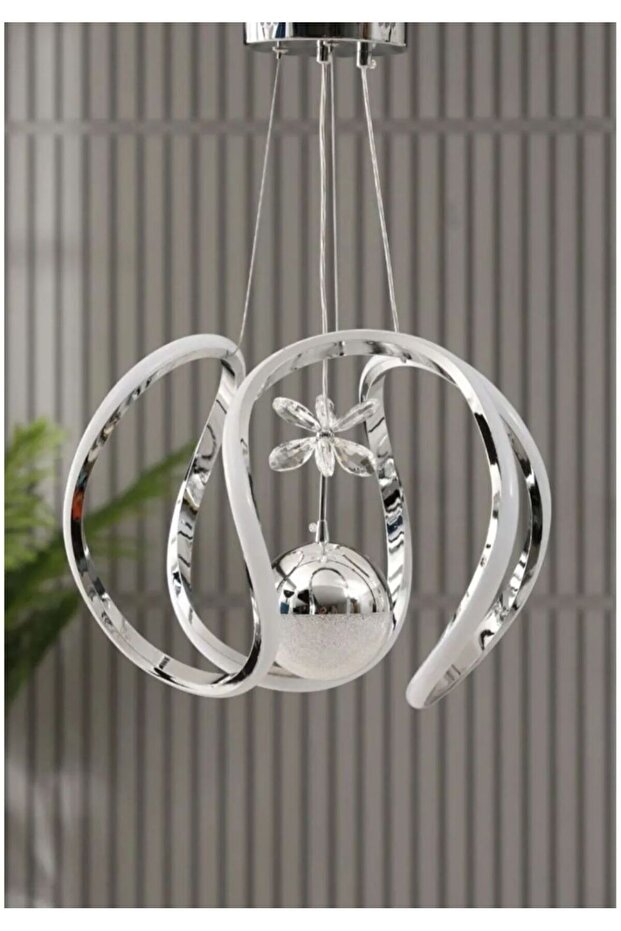 TAC MODEL Krom Kaplama Tek Toplu 3 Renk Metal Salon Mutfak Oturma Yatak Odası Modern Led Sarkıt - 1