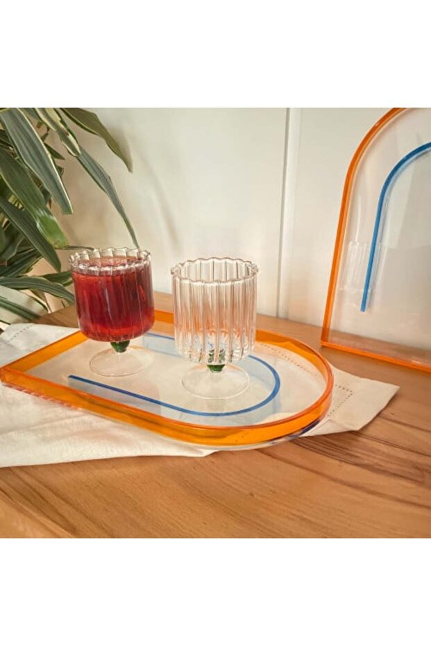 صينية تقديم أكريليك مقوسة - 1