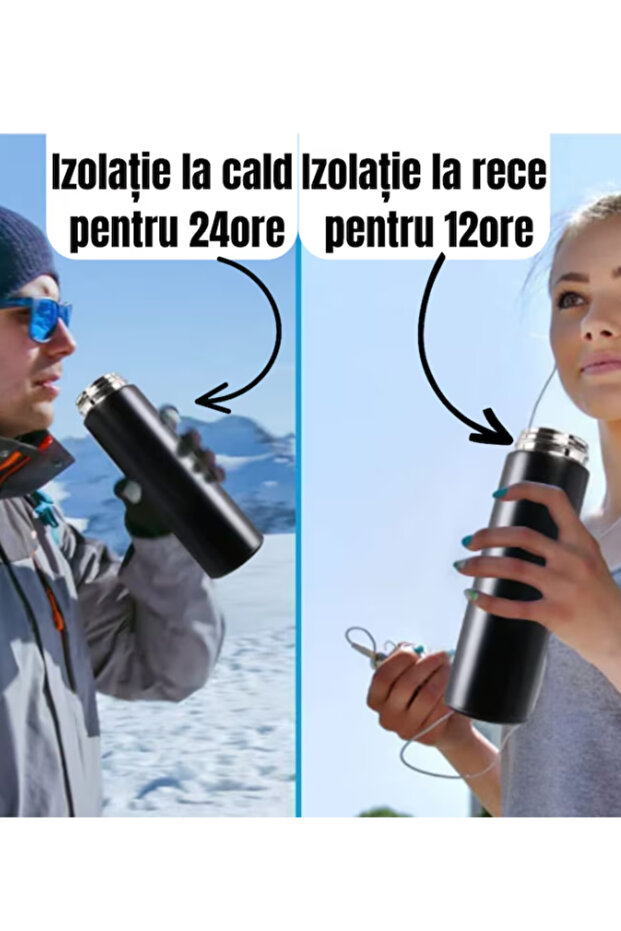 Thermos, LED display with touch screen, temperature indicator, stainless steel - 3