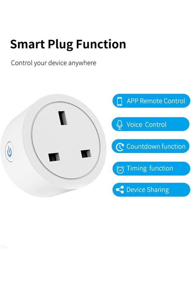 Smart WiFi Plug, 2 Pack 16A Smart Outlet Plug Socket for Home Appliances Automation Compatible with - 6