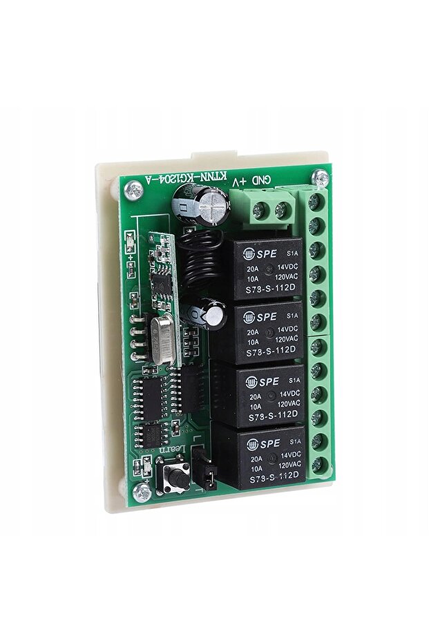 433MHz Relay Module with Remote Control – 4 Channels | 100m Range, 12V DC - 6