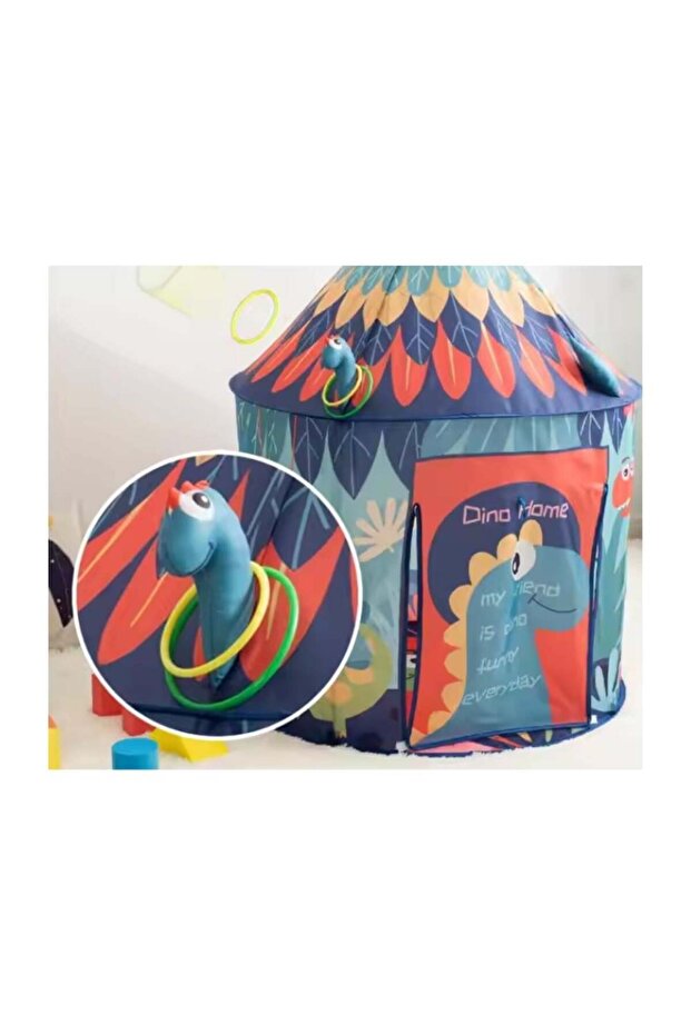 Dinozor Temalı Çocuk Oyun Çadırı Katlanabilir ve Taşınabilir - 4