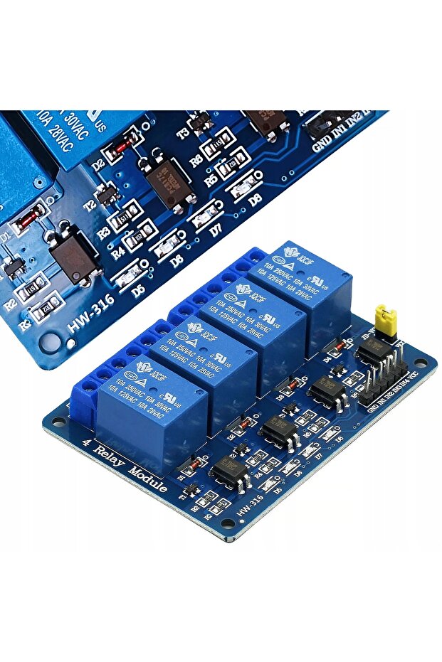4 Channel 5V Relay Module | Optical Isolation, 10A, Arduino Compatible - 1