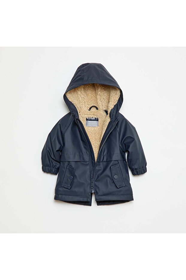 باركا مبطنة بالصوف باللون الأزرق - 3