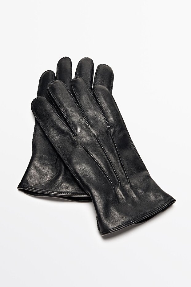 Napa yüzeyli deri eldiven - 4