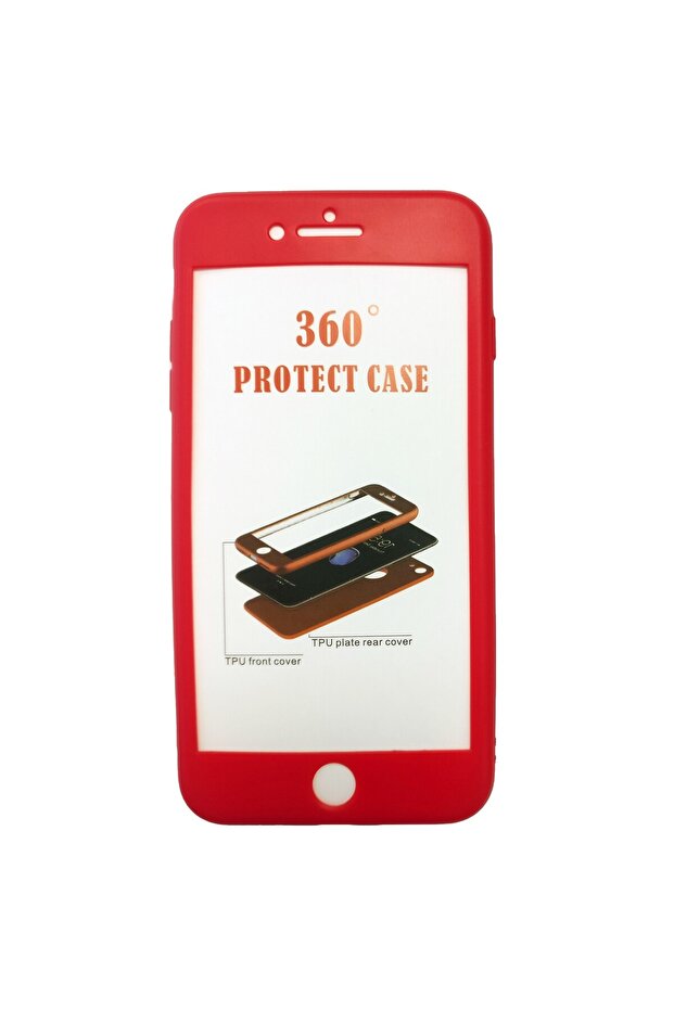 iPhone 7 Plus Full Silicone Case Red - 4