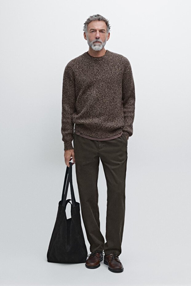 Fitilli kadife jogger pantolon - 1