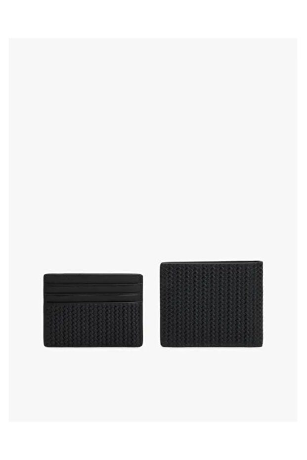 Erkek Marka Logolu Şık Tasarımlı Ve Dokulu Set Siyah Cüzdan AM0AM13605 BDS - 4