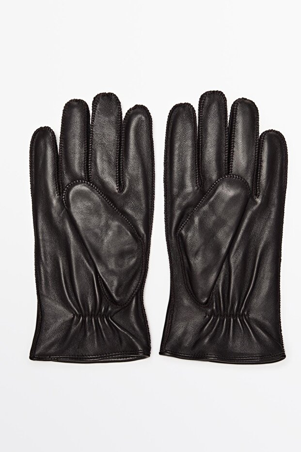 Napa yüzeyli deri eldiven - 3