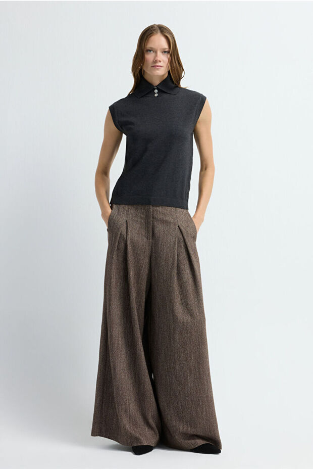 Dik Yaka Triko Bluz - 3