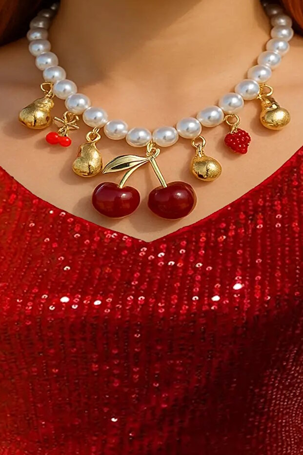Gold Color Mixed Figure Pearl Necklace