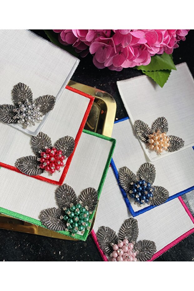 Serving Napkin, Cocktail Napkin, Coffee Side Serving Napkin 6 Pieces