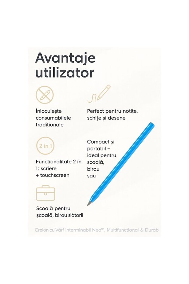 ™ Endless Tip Pencil, Multifunctional, Durable Material, Black - 2