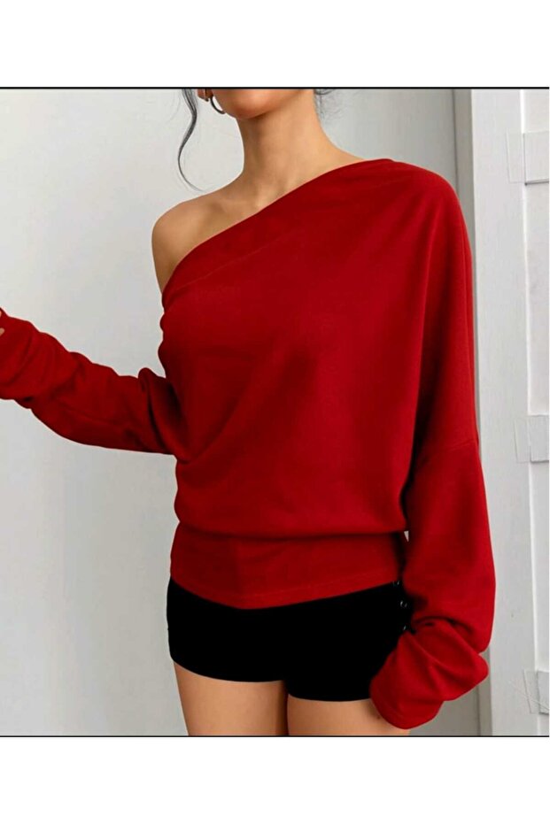 Women's Off-Shoulder Loose Fit Off-The-Shoulder Wide Blouse
