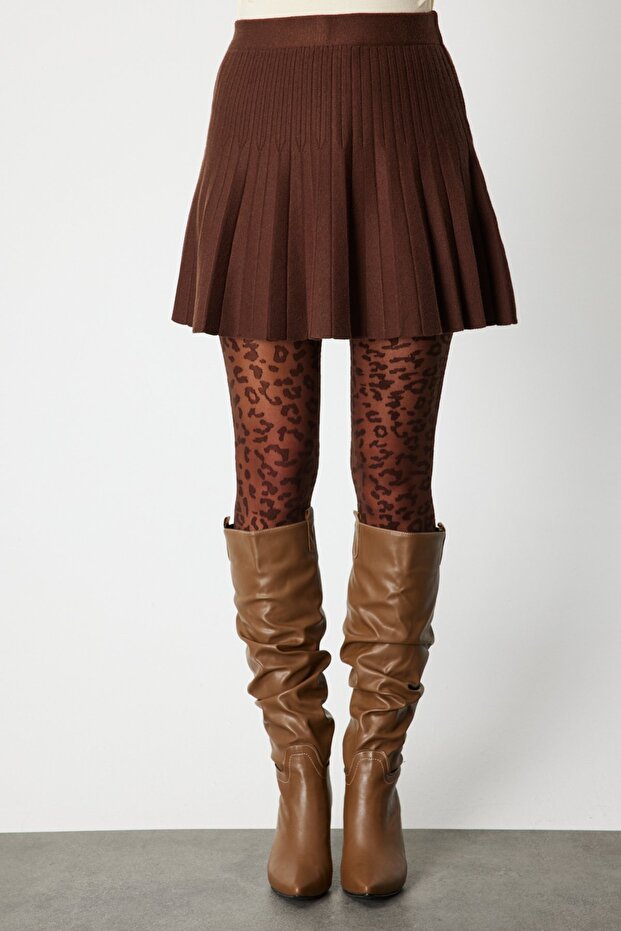 Piliseli Mini Triko Etek - 5