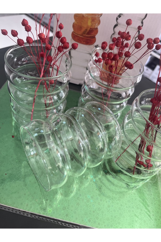 Cam bardak bombeli 4 lü - 1