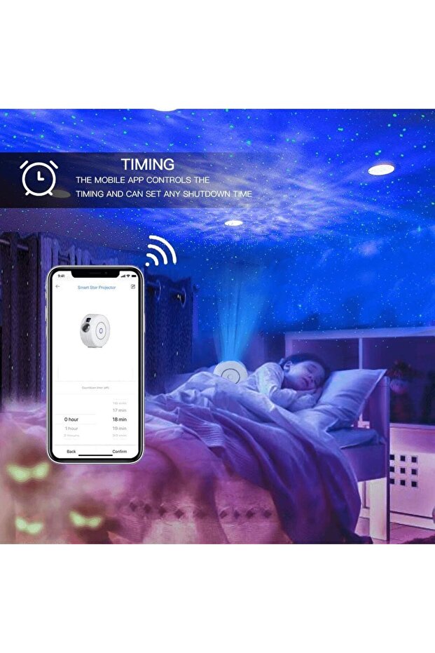 Smart LED Star Projector Lamp, WiFi App Controlled, Works with Alexa and Google Home - 6