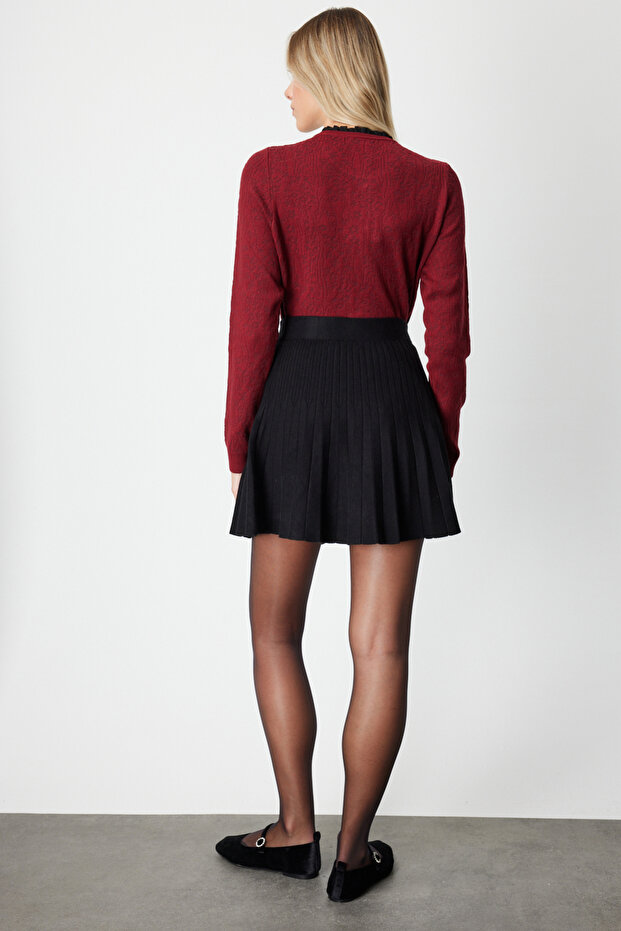 Piliseli Mini Triko Etek - 6