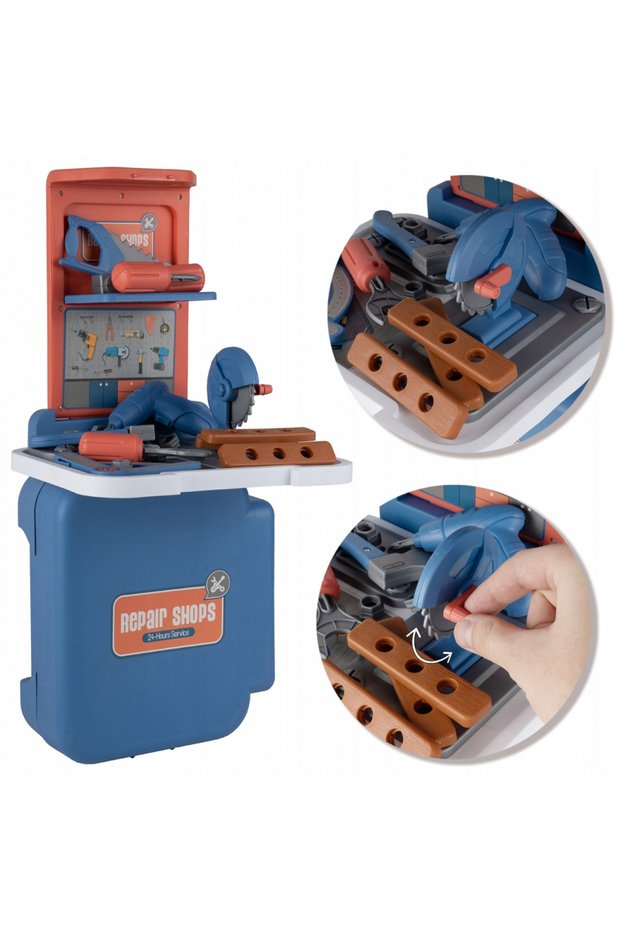 3-in-1 portable DIY workshop with 43 elements