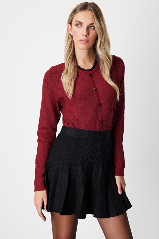 Piliseli Mini Triko Etek - 3