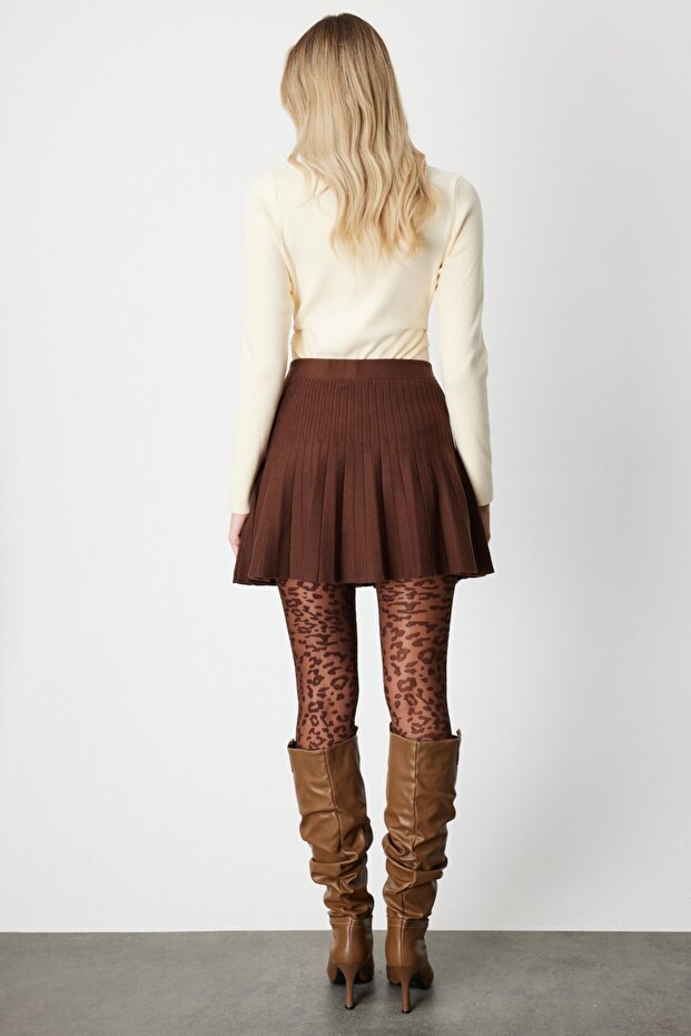 Piliseli Mini Triko Etek - 7