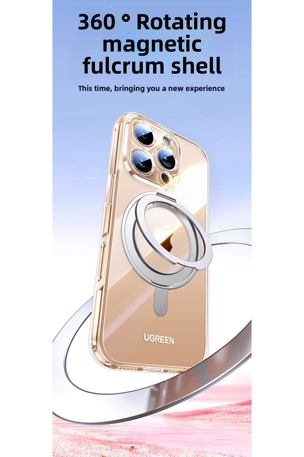 UGREEN Magnetic Case for iPhone 16 Pro Max with 360-degree Rotating Stand - 5
