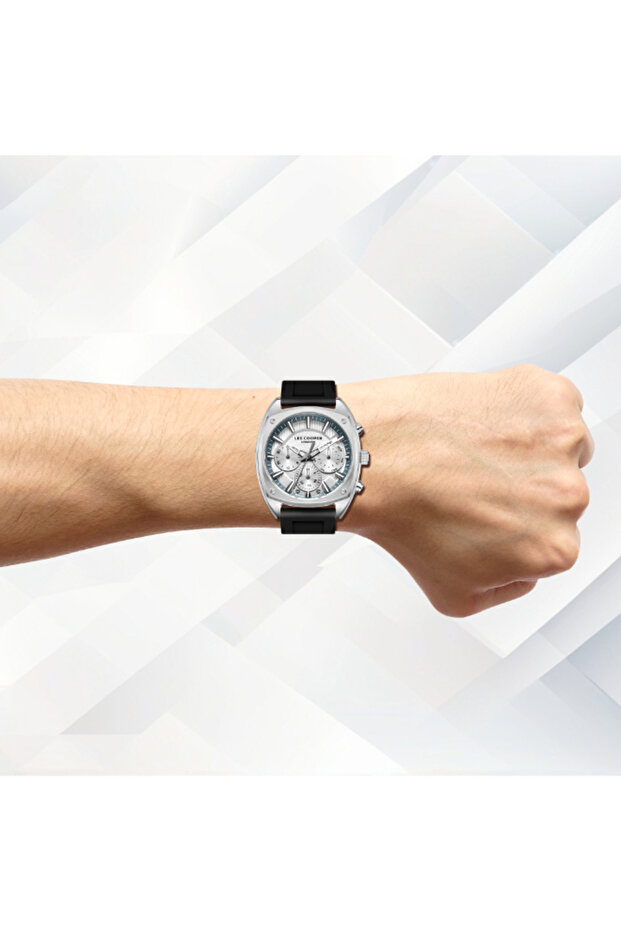 ساعة رجالية متعددة الوظائف بمينا فضي - LC08237.331 - 7