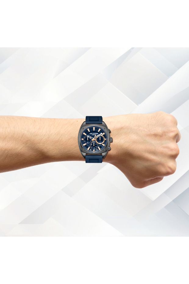 ساعة رجالية متعددة الوظائف بمينا أزرق داكن - LC08237.099 - 7