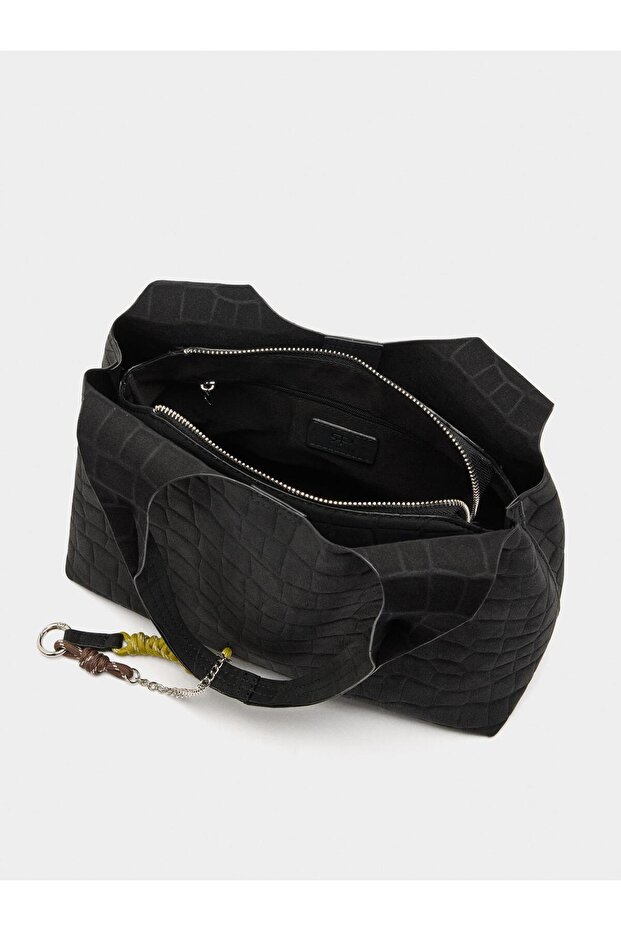 Desenli Shopper Çanta - 5