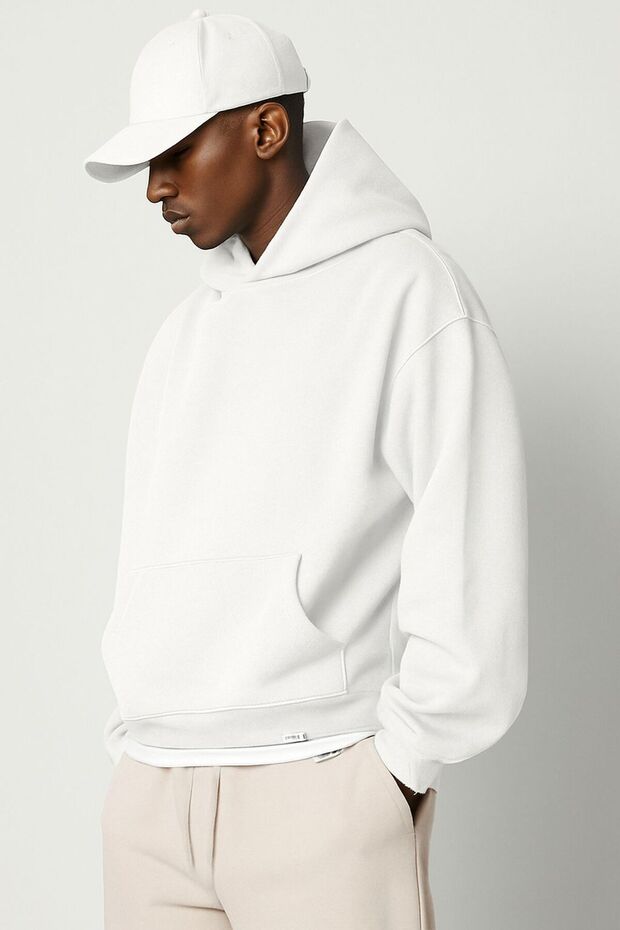 3-Thread Combed Cotton Unisex Hooded Sweatshirt