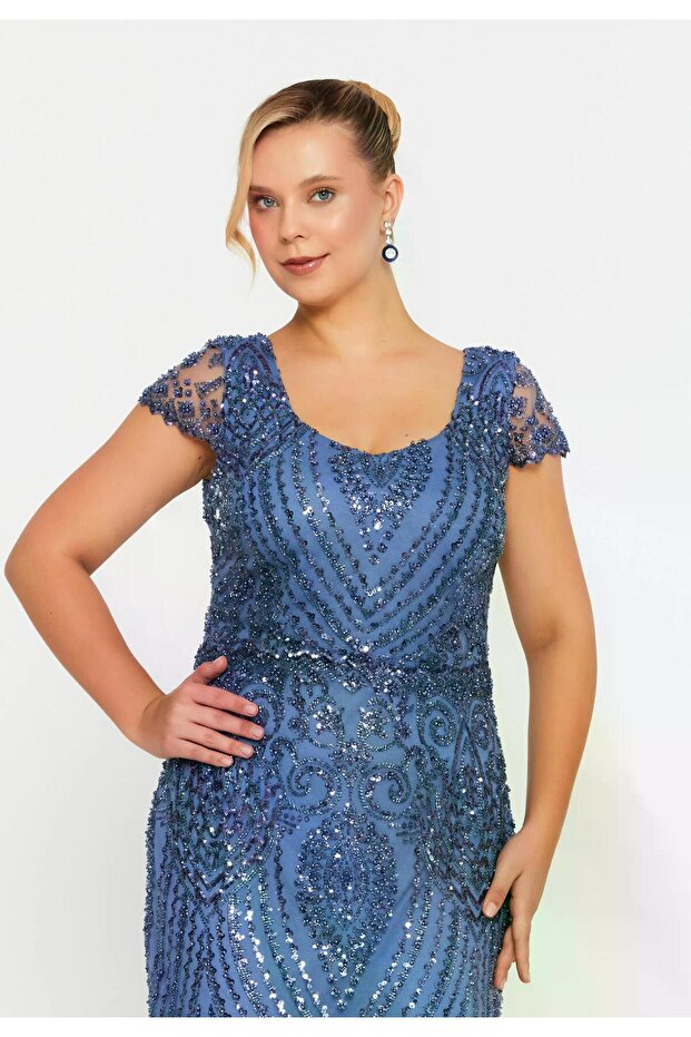 6138PAY PAYETLİ ELBİSE - 3