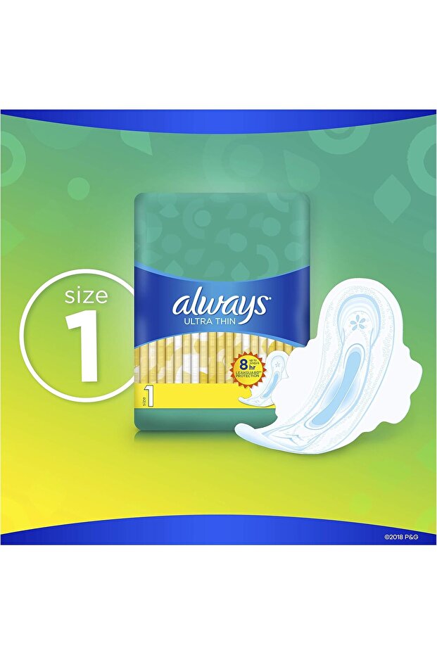 Ultra Thin Regular Pads With Wings, Multi, Size 1, Unscented, 18 Count ( 1 Pack ) - 8