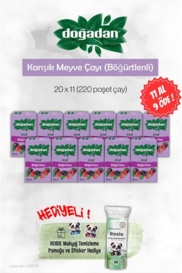 Buy 11 Get 9 Blackberry Mixed Fruit Tea 20S and Rosie