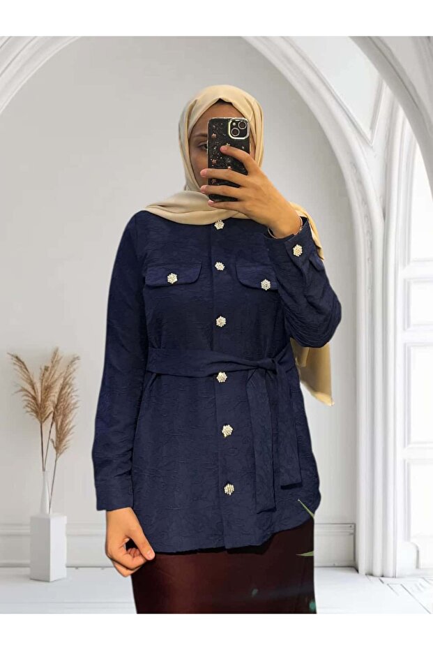 Mahira Stone Button Jacket