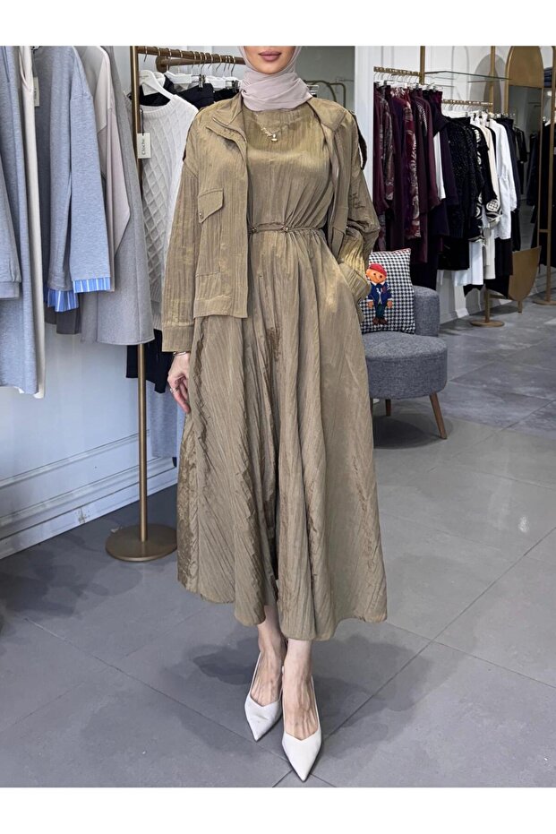 KIRIŞIK CEKETLİ ELBİSE - 1