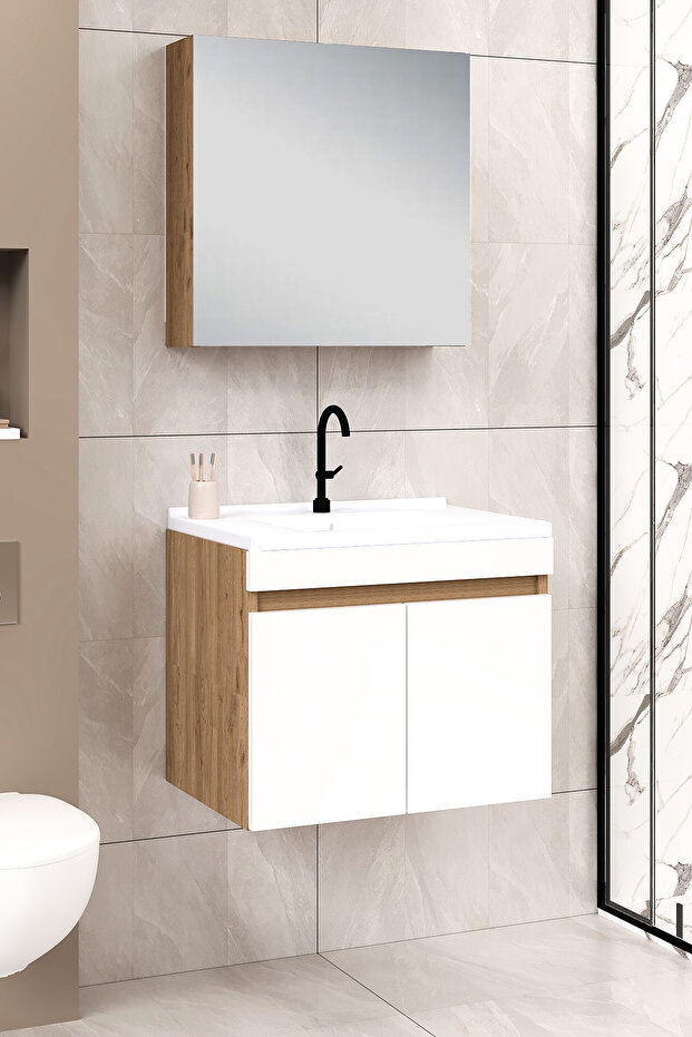 %100 Mdf 65 cm Saura Banyo Dolabı - 2