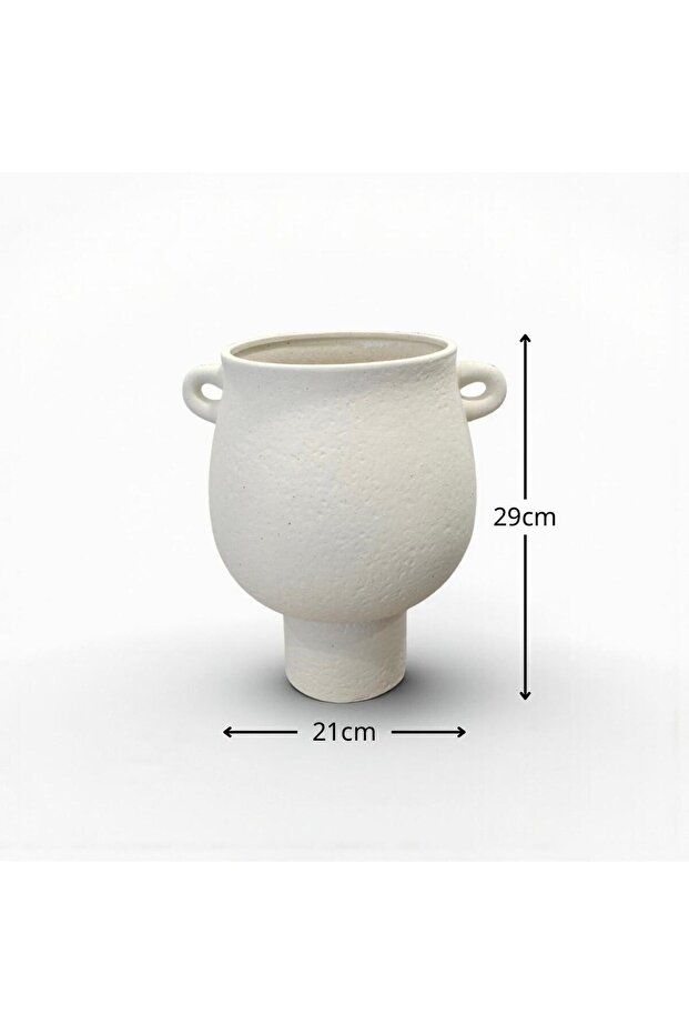 Decorative ceramic vase with two side handles - 3