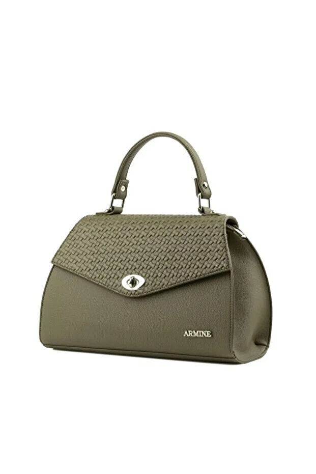 Braided Hand and Shoulder Bag - 409 Khaki