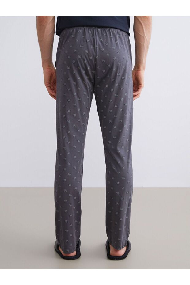 Thin Patterned Men's Pajama Bottoms - 4