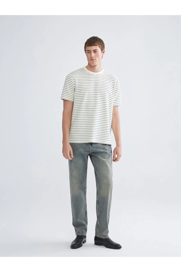 Xsidegreen Crew Neck Striped Men's T-Shirt
