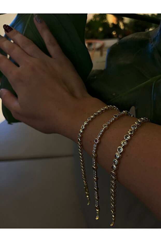 3'lü Zarif Çelik Bileklik Set - 2